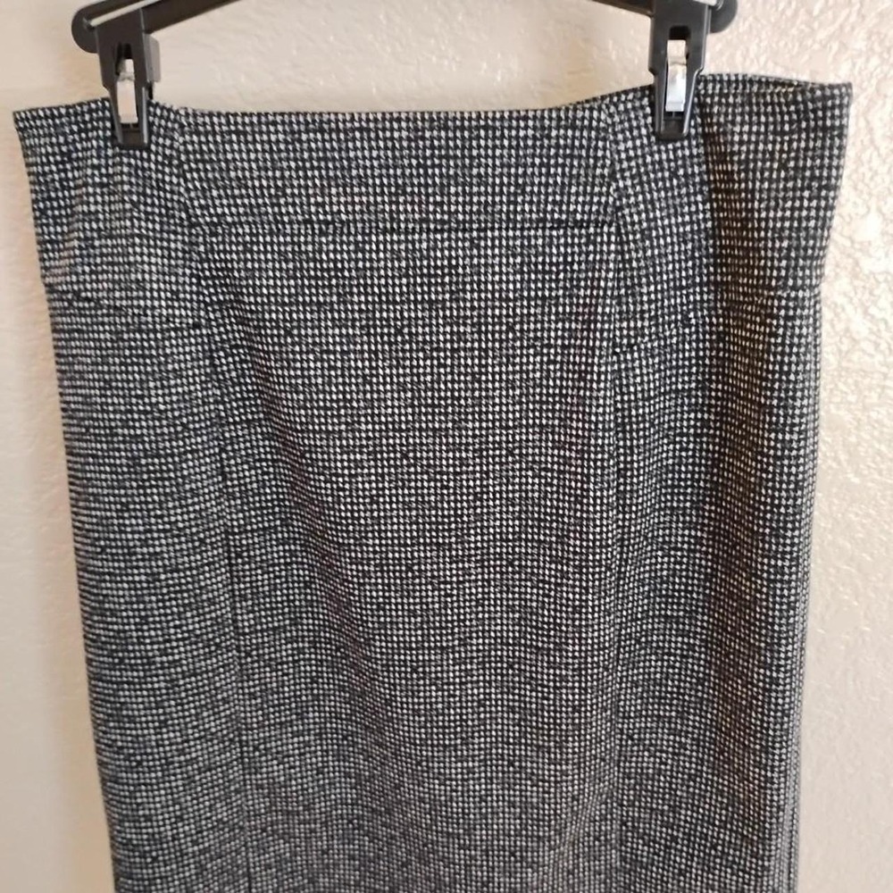 Michael Kors Vampy Houndstooth Pencil Skirt Dark Academia preppy  minimalist